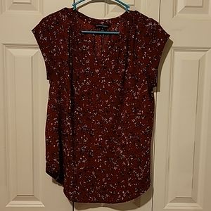 41 Hawthorne Red Blouse